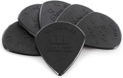 Dunlop 47PXLS NYLON Jazz III XL Black Stiffo Guitar Picks (6pcs) | Reco Music Malaysia