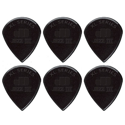 Dunlop 47PXLS NYLON Jazz III XL Black Stiffo Guitar Picks (6pcs) | Reco Music Malaysia