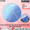 Evans B14HB 14" Hydraulic Blue COATED Snare Batter Drum Head - Reco Music Malaysia