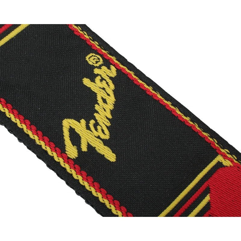 Fender 0990681500 2 Inch Monogrammed Guitar Straps - Black/Yellow/Red - Reco Music Malaysia