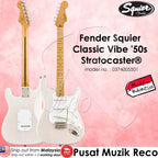 Fender Squier 0374005501 Classic Vibe 50s Stratocaster Electric Guitar White Blonde Maple FB - Reco Music Malaysia