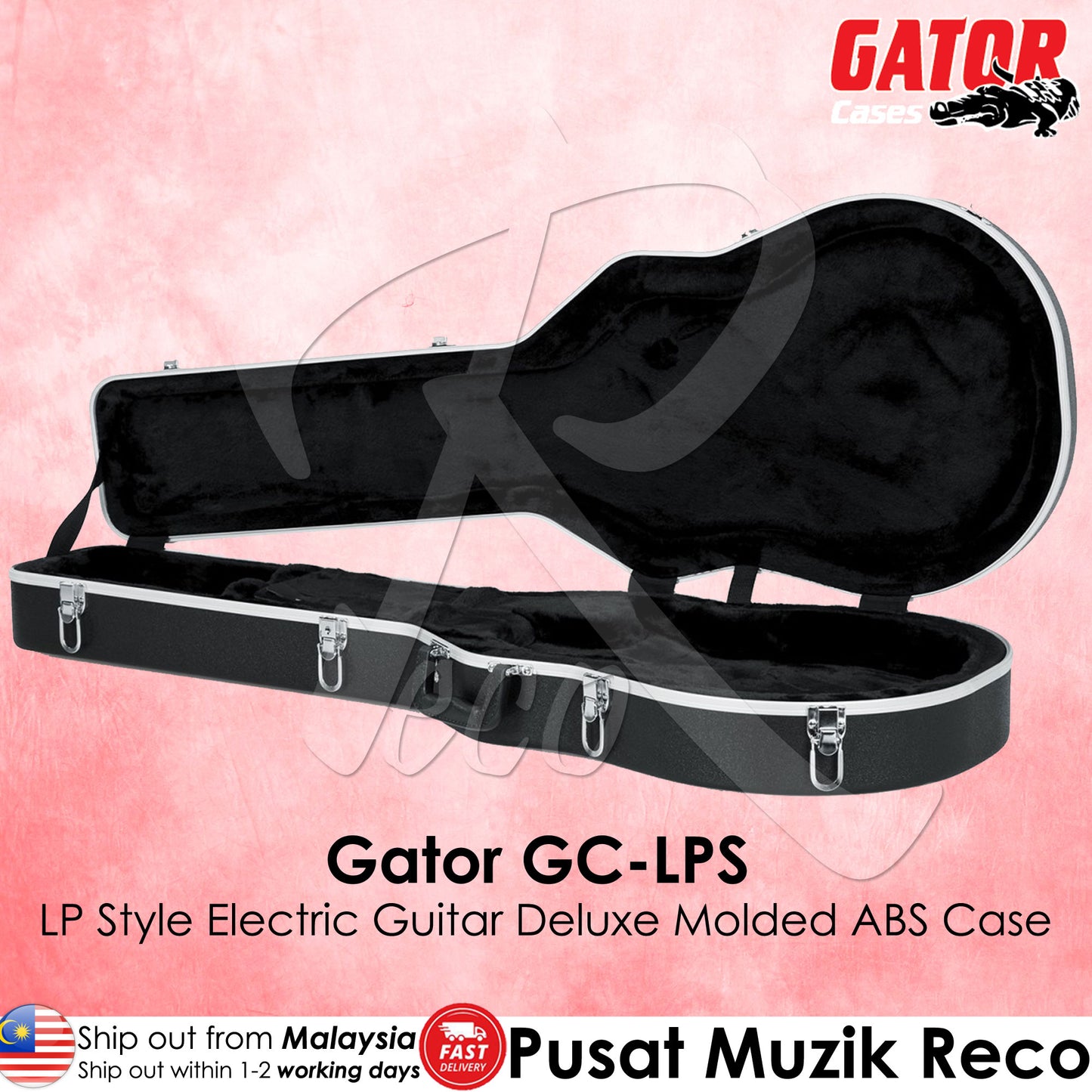 Gator GC-LPS LP Style Electric Guitar Deluxe Molded ABS Case - Recom Music Malaysia