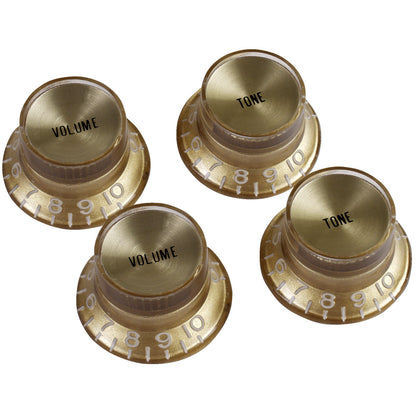 Gibson PRMK-030 Top Hat Knobs w/Metal Insert - Gold w/Gold - Reco Music Malaysia