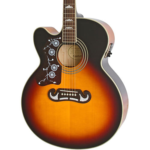 Epiphone EJ-200SCE Vintage Sunburst Solid Top Acoustic Guitar - Reco Music Malaysia