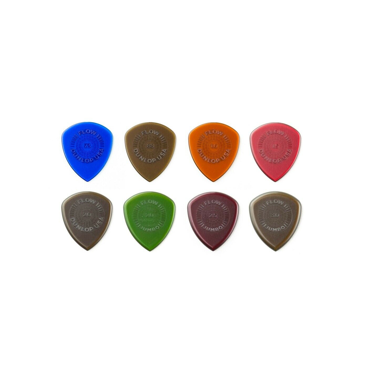 Jim Dunlop PVP114 Pick Flow Guitar Pick Variety Pack (8pcs) | Reco Music Malaysia