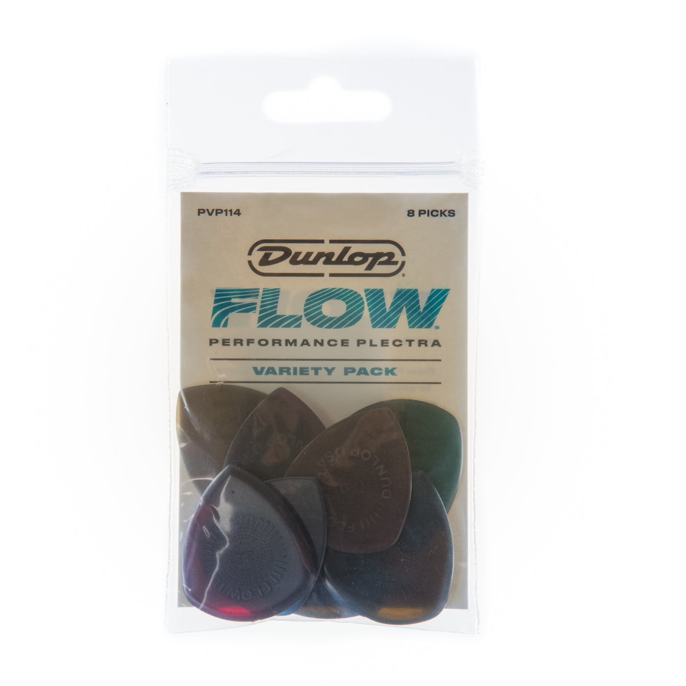 Jim Dunlop PVP114 Pick Flow Guitar Pick Variety Pack (8pcs) | Reco Music Malaysia