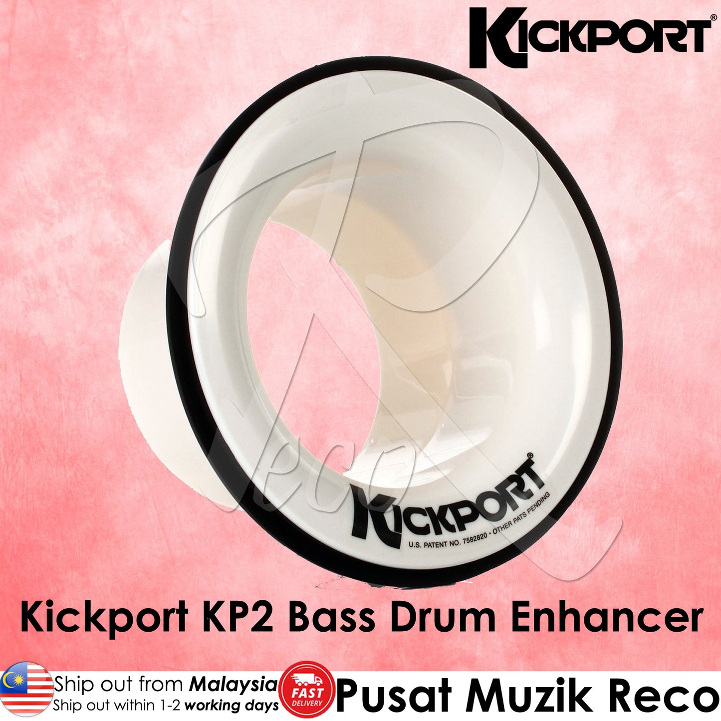 Kickport KP2 WHITE Bass Drum Enhancer Port | Reco Music Malaysia