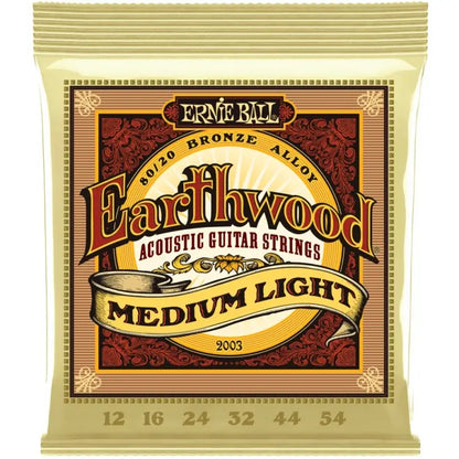 Ernie Ball 2003 Earthwood Medium Light 80/20 Bronze Acoustic Guitar Strings 1254 | Reco Music Malaysia