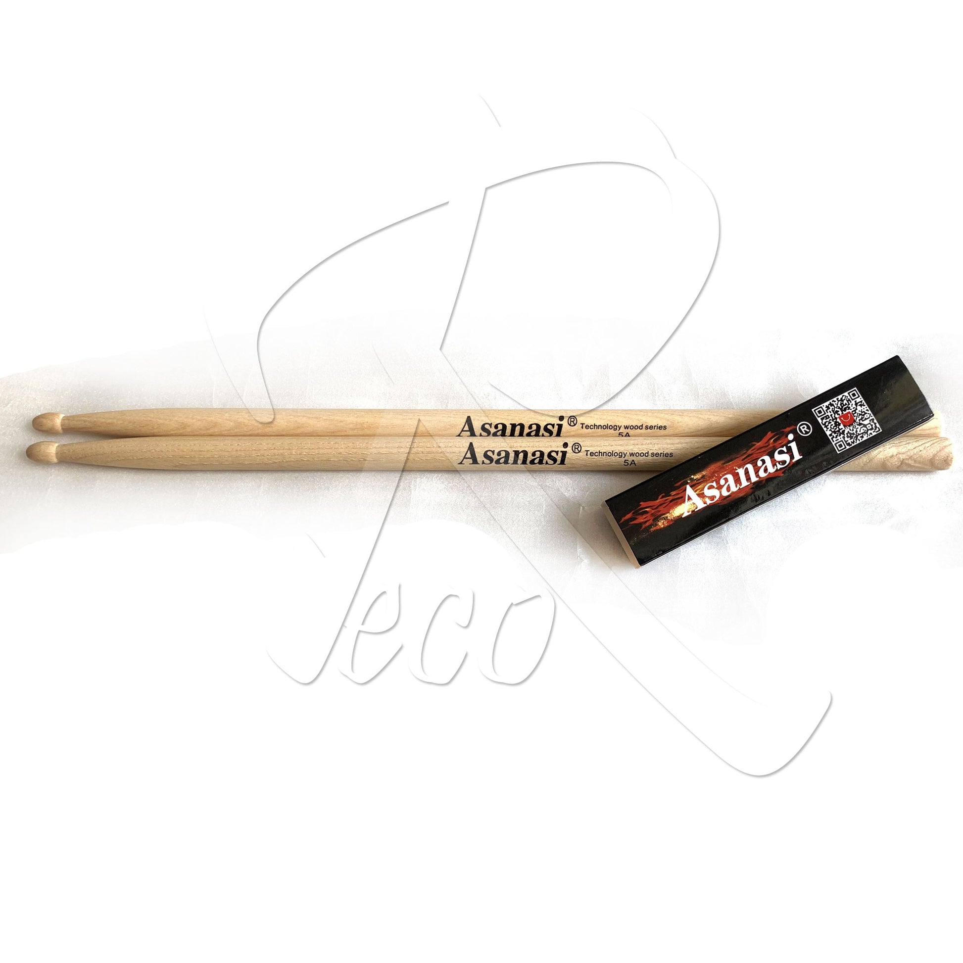 RM Asanasi 5A Oak Wood Tear Drop Tip Drumsticks - Reco Music Malaysia