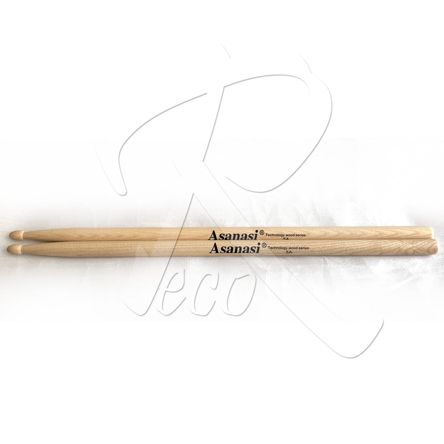 RM Asanasi 5A Oak Wood Tear Drop Tip Drumsticks - Reco Music Malaysia