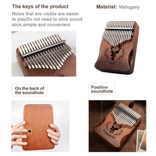 RM 17 keys Pink Kalimba Thumb Piano Finger Piano - Reco Music Malaysia