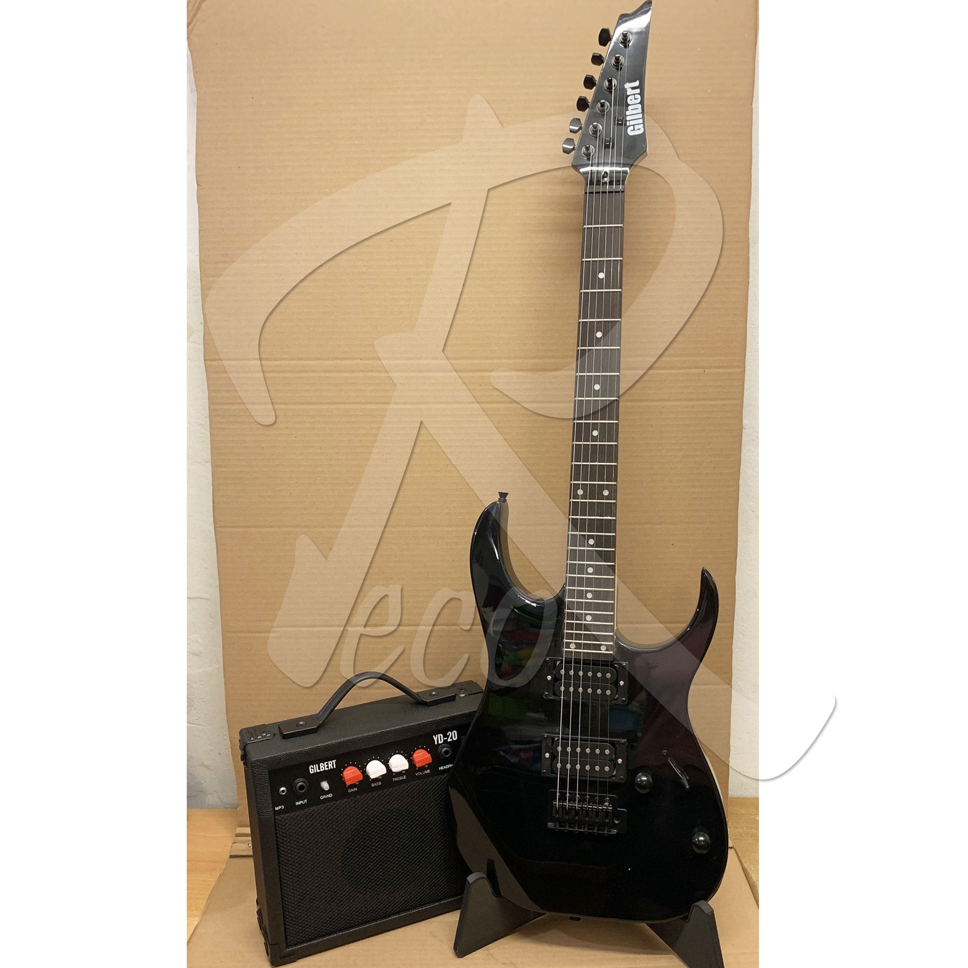 RM Beginner Electric Guitar Package with 20W Guitar Amp 24 frets Electric Guitar with Tremolo & Inlay - Reco Music Malaysia