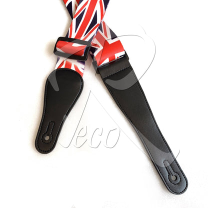 RM Designer Polyester Guitar Strap - UK Flag - Reco Music Malaysia