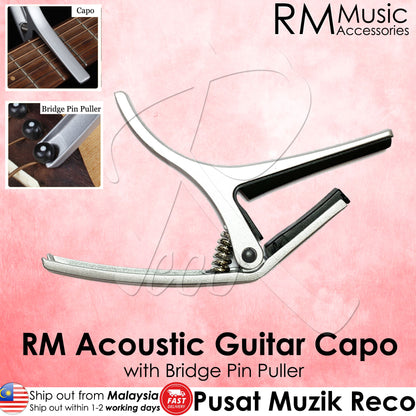 RM MC30 Alloy Guitar Capo with Bridge Pin Puller - Reco Music Malaysia