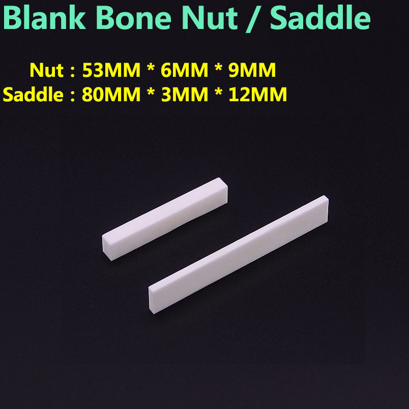 RM GF-0786-S+N Guitar BLANK BONE Nut Saddle - Reco Music Malaysia