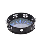 RM 8 Inch Wooden Radiant Tambourine with Skin Double Row Jingles | Reco Music Malaysia