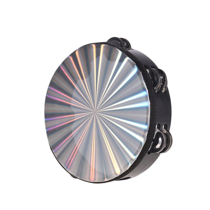 RM 8 Inch Wooden Radiant Tambourine with Skin Double Row Jingles | Reco Music Malaysia