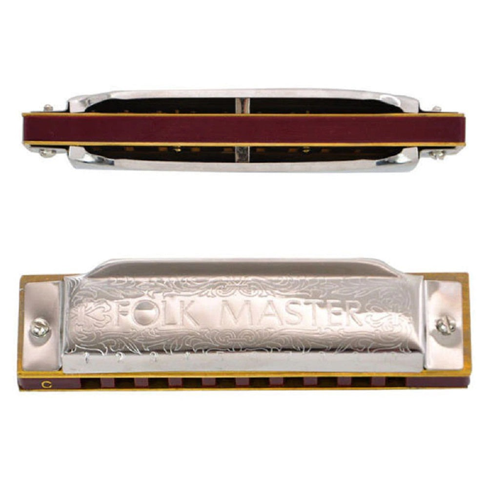 Suzuki 1072-A Folkmaster A Key Diatonic Harmonica 10 Holes - Reco Music Malaysia