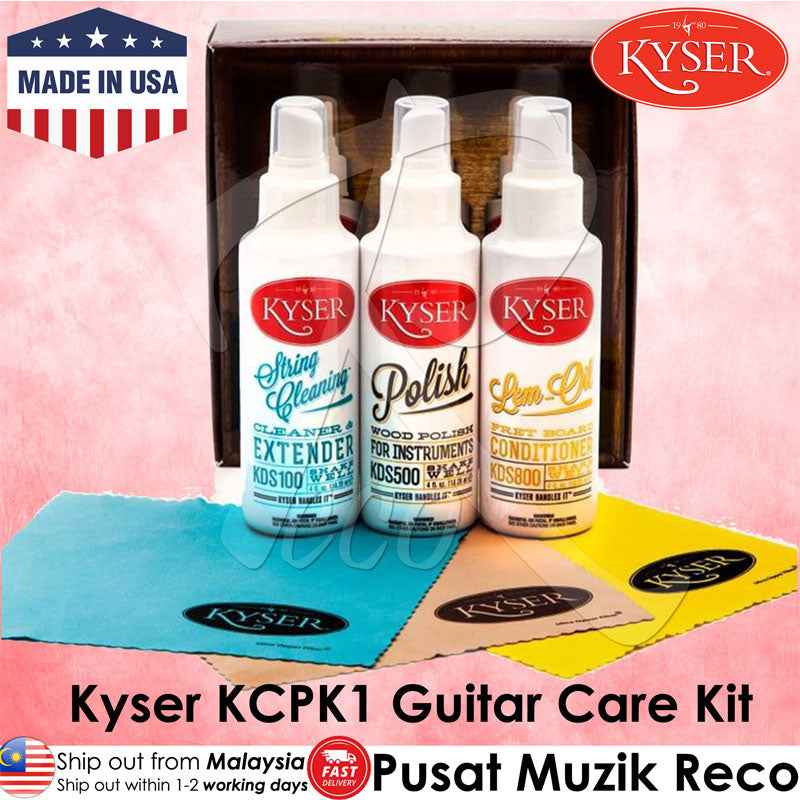 Kyser KCPK1 Guitar Maintenance Care Kit (Made in USA) - Reco Music Malaysia