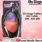 OSS MC12-25HZ Microphone Mic Cable 25ft XLR-QTR - Reco Music Malaysia