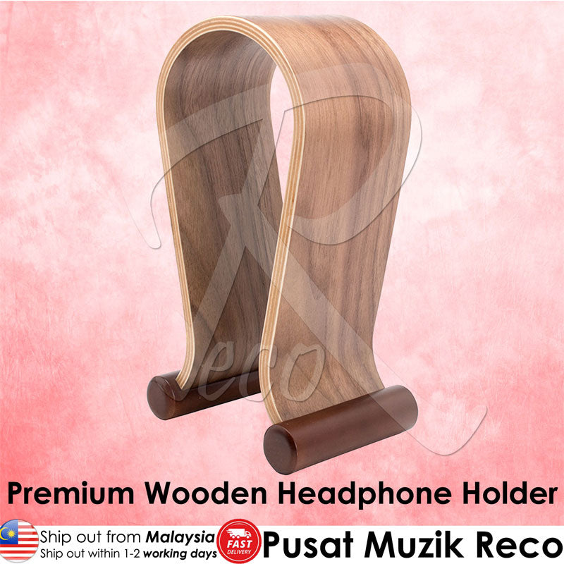 RM RHH200 Premium Wooden Headphone Holder - Reco Music Malaysia