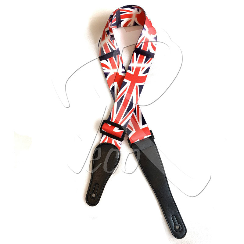 RM Designer Polyester Guitar Strap - UK Flag - Reco Music Malaysia