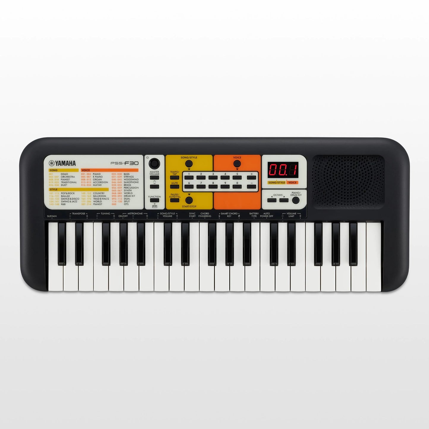 Yamaha PSS-F30 37-Key USB Powered Mini Music Digital Keyboard | Reco Music Malaysia