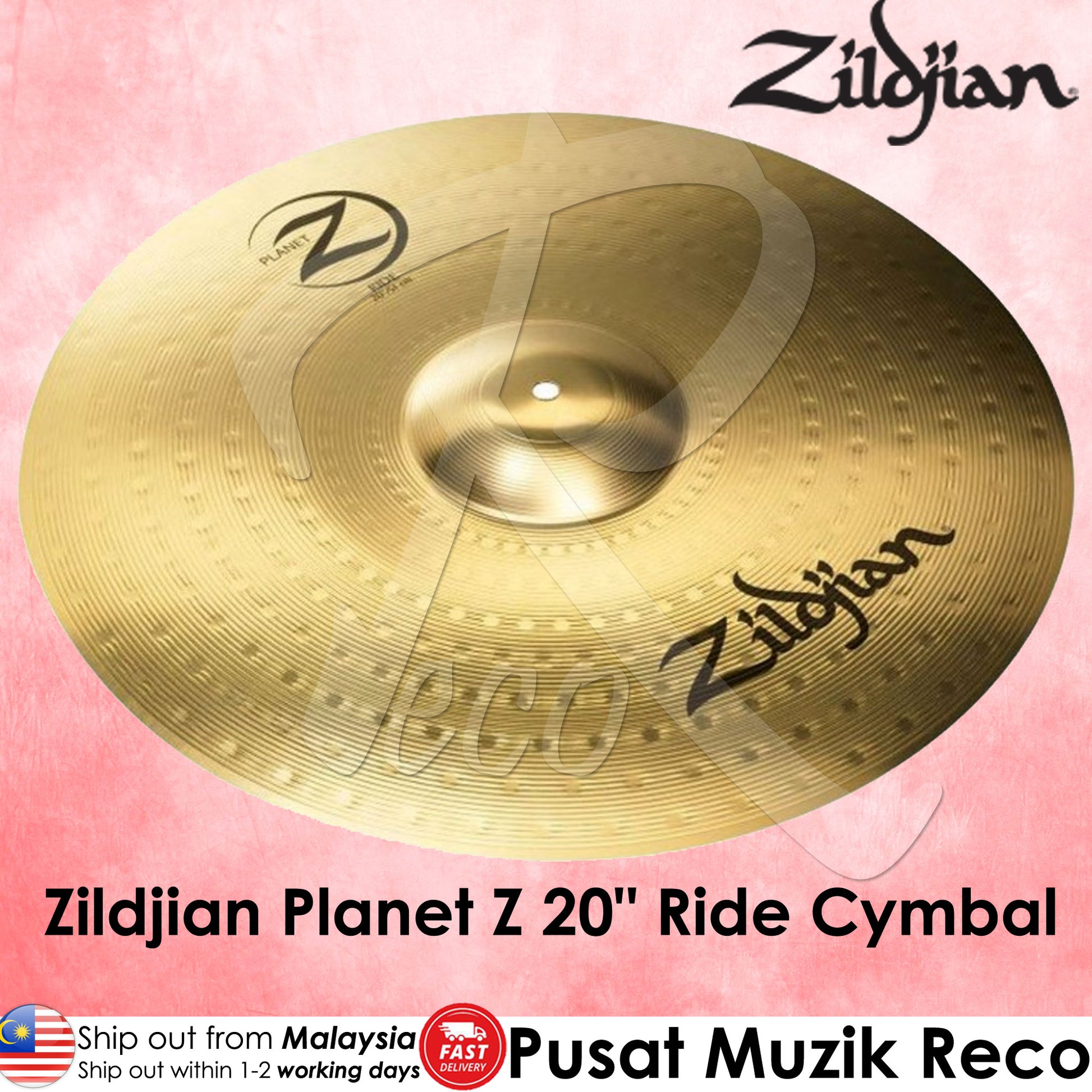 Zildjian PLZ20R Planet Z 20in Ride Cymbal - Reco Music Malaysia