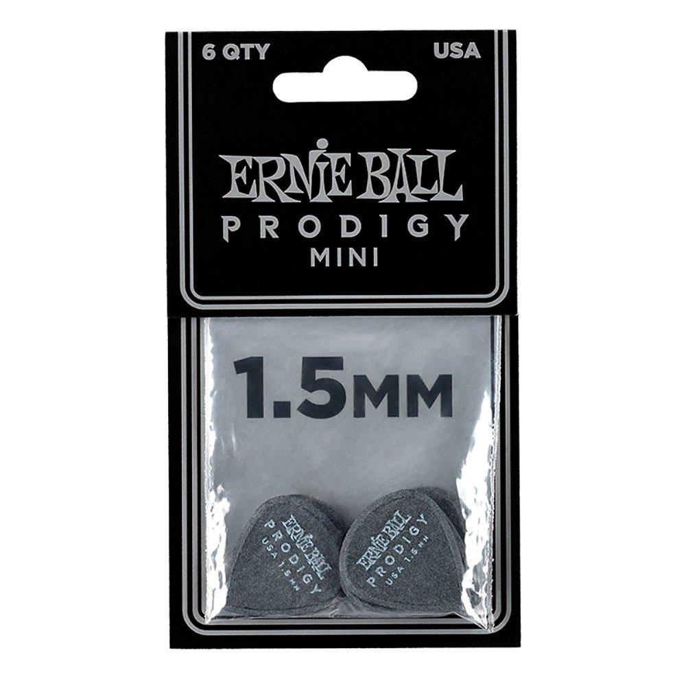 Ernie Ball PO9200 1.5mm Black MINI Prodigy Guitar Picks, Pack Of 6 - Reco Music Malaysia