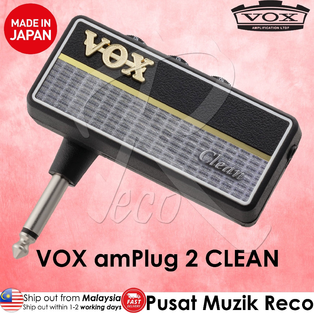 VOX AP2CL amPlug 2 Clean Guitar/Bass Headphone Amplifier - Reco Music Malaysia