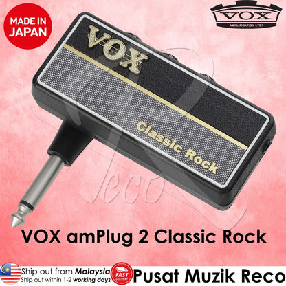 VOX AP2CR amPlug 2 Classic Rock Guitar/Bass Headphone Amplifier - Reco Music Malaysia