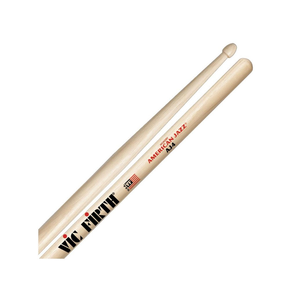 Vic Firth AJ4 American Jazz Hickory Drumstick Drum Stick, Wood Tip - Reco Music Malaysia