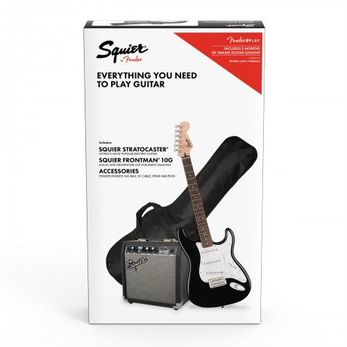 Fender 0371823406 Stratocaster Electric Guitar Starter Pack Black - Reco Music Malaysia