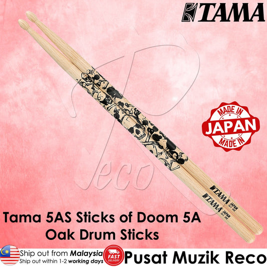 Tama 5A-S Sticks Of Doom Rhythmic Fire Oak 5A Drumsticks - Reco Music Malaysia