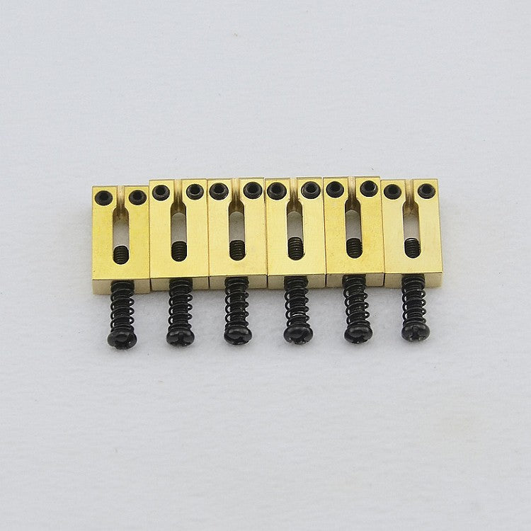 RM GF1327 BRASS Electric Guitar Tremolo Bridge Saddle Saddles 20x10.5MM (6pcs) - Black - Reco Music Malaysia