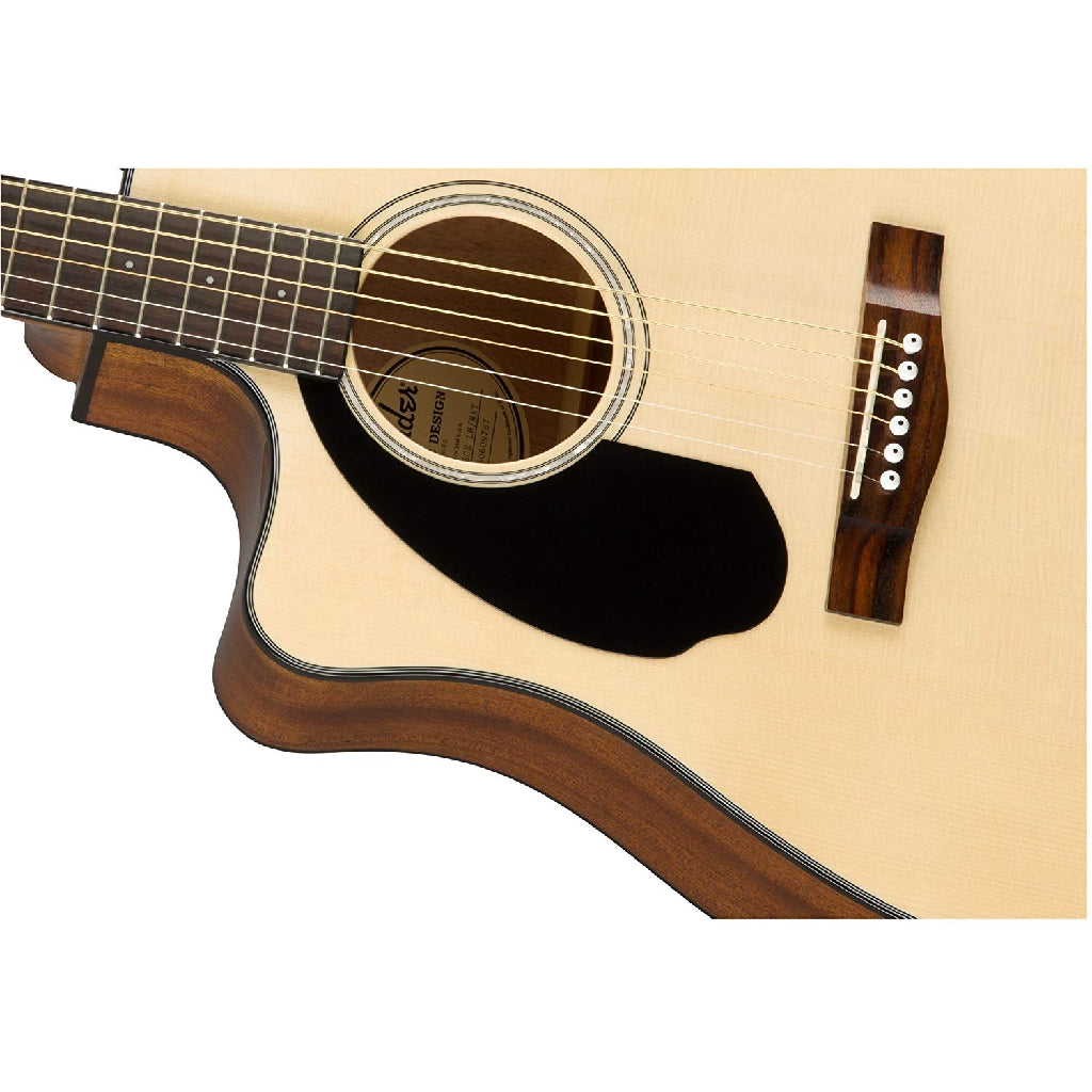 Fender CD-60SCE LEFT HANDED Solid Top 6-String Acoustic-Electric Guitar | Reco Music Malaysia