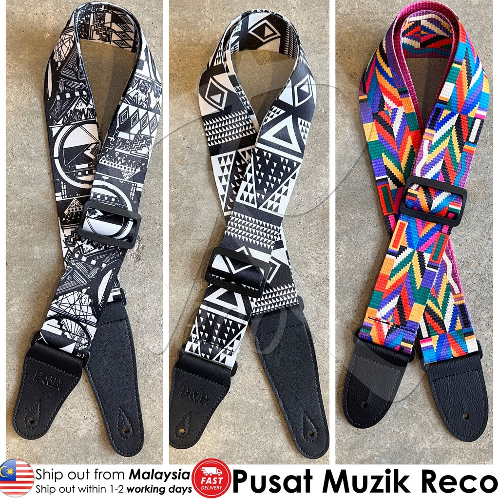 RM Acoustic Electric Bass Graphic Design Guitar Strap