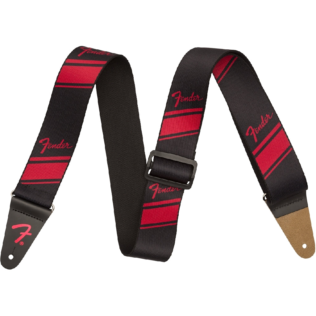 Fender® 2 Inch Nylon Competition Stripe Guitar Strap - Ruby | Reco Music Malaysia