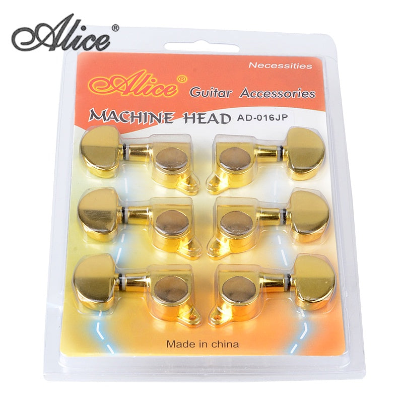 Alice AD-016JP Gold Plated Acoustic Guitar Machine Head SET 3+3 Tuning Peg Tuner Diecast Machine Head 3R3L - Reco Music Malaysia