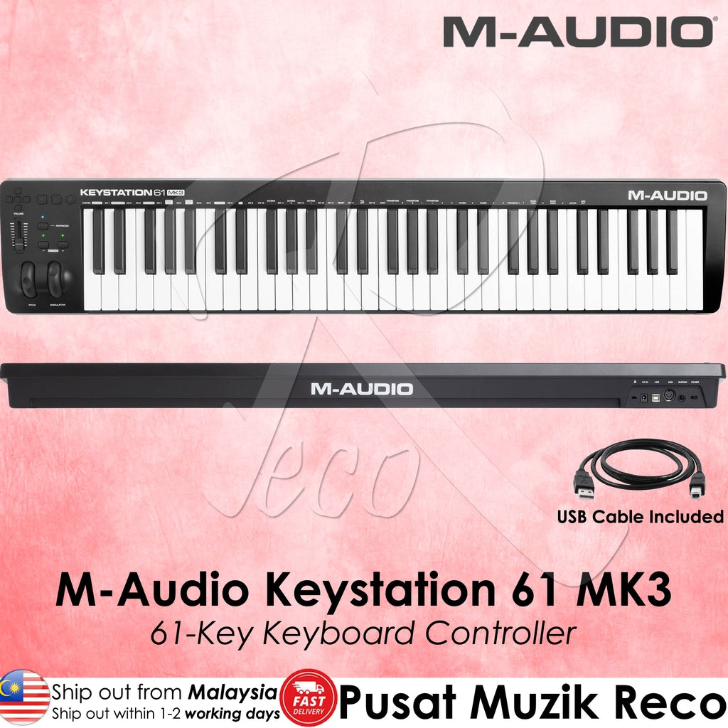 M-Audio Keystation 61 MK3 61 key Full-sized USB MIDI Keyboard Controller - Reco Music Malaysia