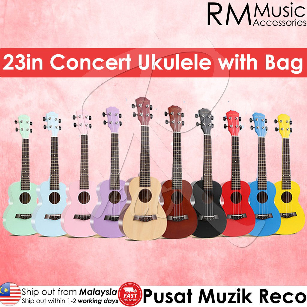 RM 23in Concert Ukulele Wooden Ukulele not Toy Hawaii Guitar Beginner Ukulele