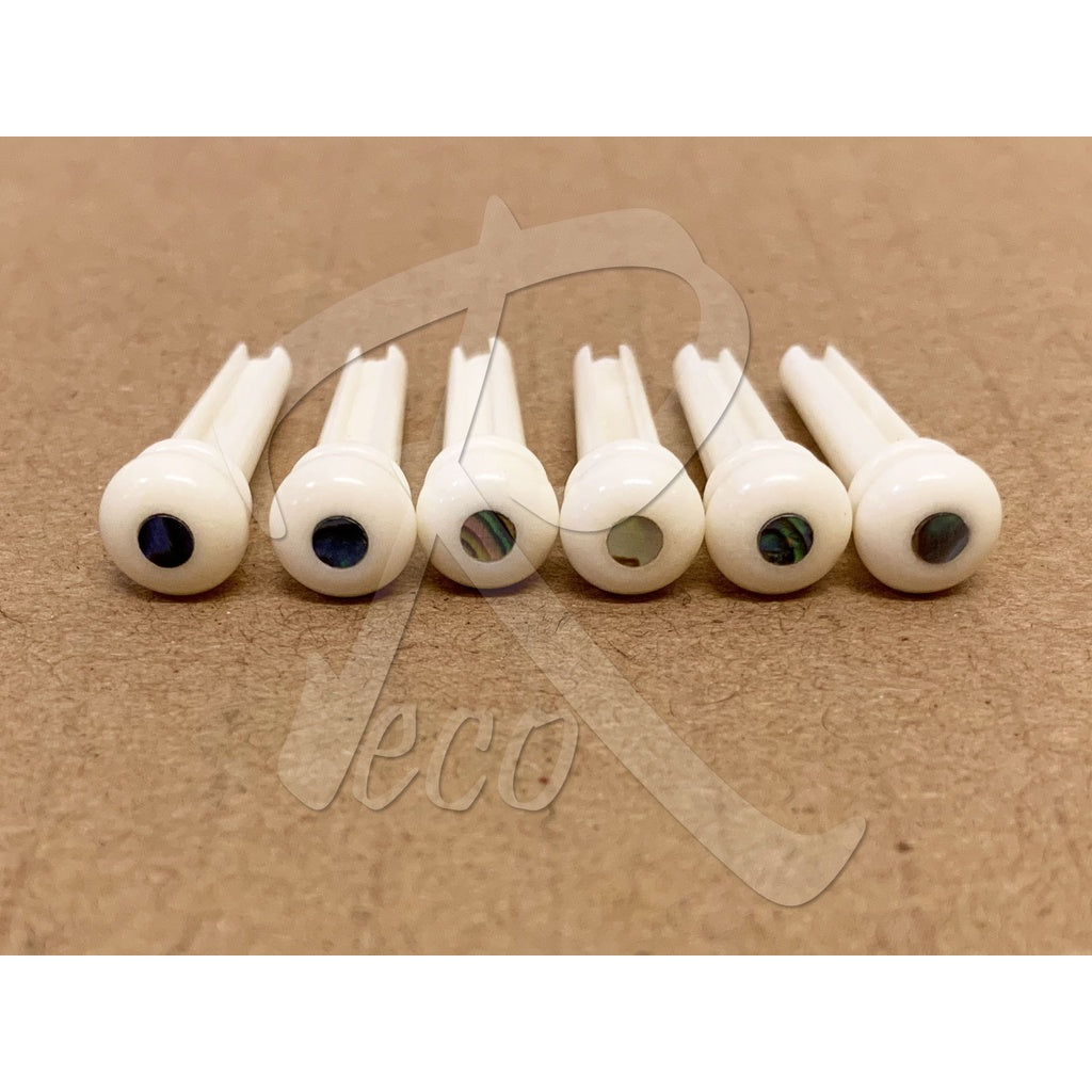 RM GF0396 6Pcs Acoustic Guitar BONE Bridge Pin String End - Reco Music Malaysia