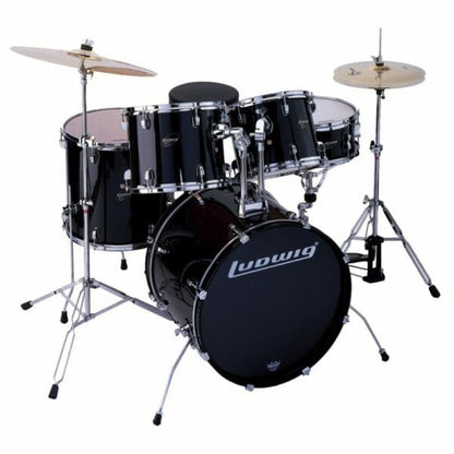 Ludwig LC17511DIR Black Cortex Accent Drive 5 Piece Drum Set | Reco Music Malaysia