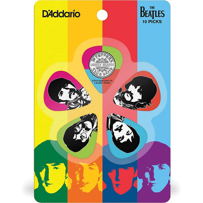 D'Addario 1CWH4-10B6 The Beatles 50th Anniversary Signature Guitar Picks(.50mm), x10pcs - Reco Music Malaysia