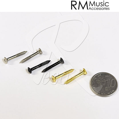 RM 2.5x18mm Electric Guitar Humbucker Pickup Mounting Ring Screws, Chrome - Reco Music Malaysia