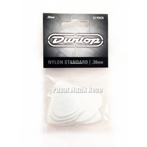 Jim Dunlop 44P038 White 0.38mm NYLON Standard Guitar Picks Player Pack 12-Pack - Reco Music Malaysia