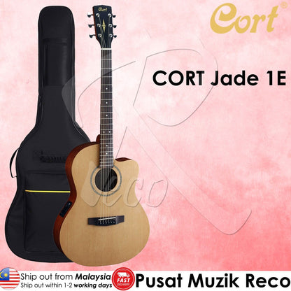 Cort Jade1E Semi Acoustic Guitar With Bag | Reco Music Malaysia