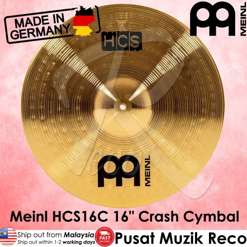 Meinl Cymbals HCS16C 16" HCS Brass Crash Cymbal - Reco Music Malaysia