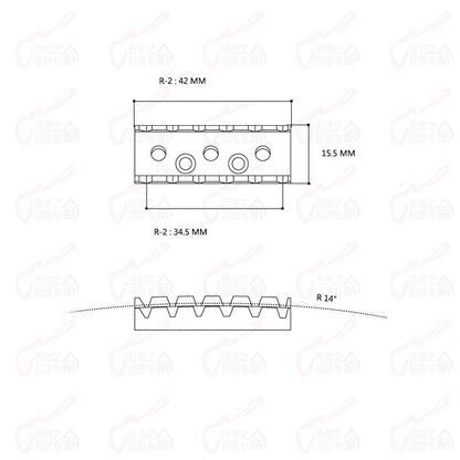 RM GF1184-R2-BK 42mm BLACK Floyd Rose String Locking Nut Replacement Part - Reco Music Malaysia