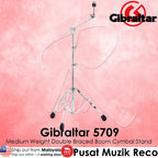 Gibraltar 5709 5000 Series Medium Weight Double Braced Cymbal Boom Stand - Reco Music Malaysia